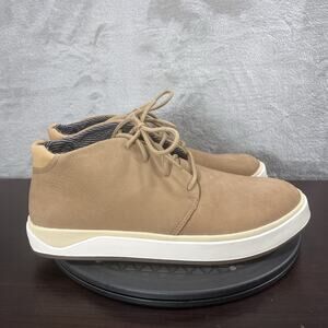 Olukai Papaku 'ili Men's Size 9.5 Waterproof Tan Leather Lace Up Casual Boots